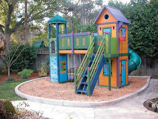 Older Kids Playhouse with Play Structure